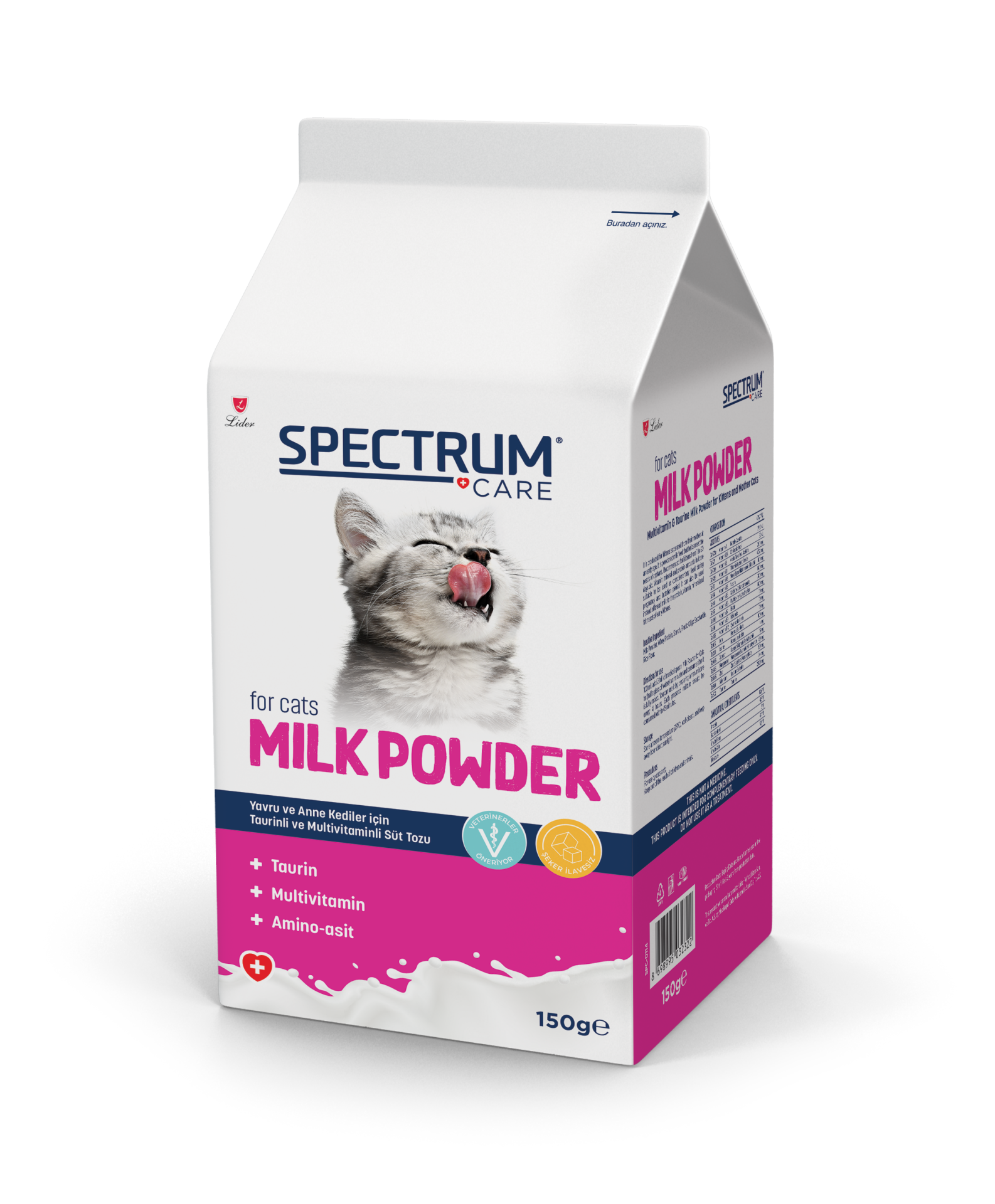 SPECTRUM CARE YAVRU KEDİ SÜTTOZU 150 GR(322)