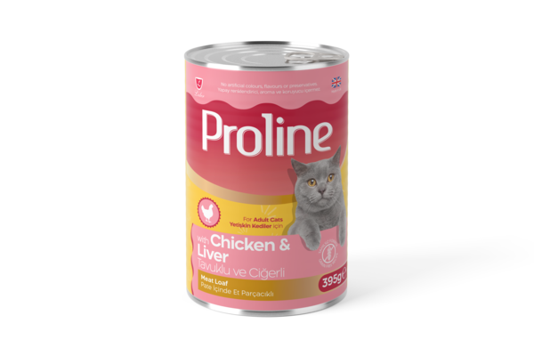 PROLİNE KEDİ KON PATE TAVUK&CİĞER 395GR*12..(025)