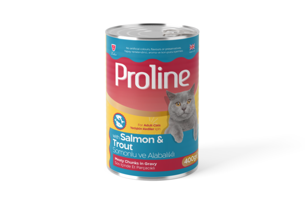 PROLİNE KEDİ KONS.SOMON&ALABALIK 400GR*12..(018)