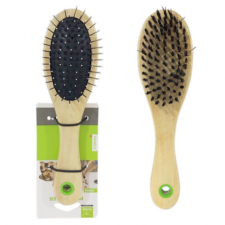 NUNBELL AHŞAP ÇİFT TARAFLI FIRÇAOVAL BÜYÜK..(030)