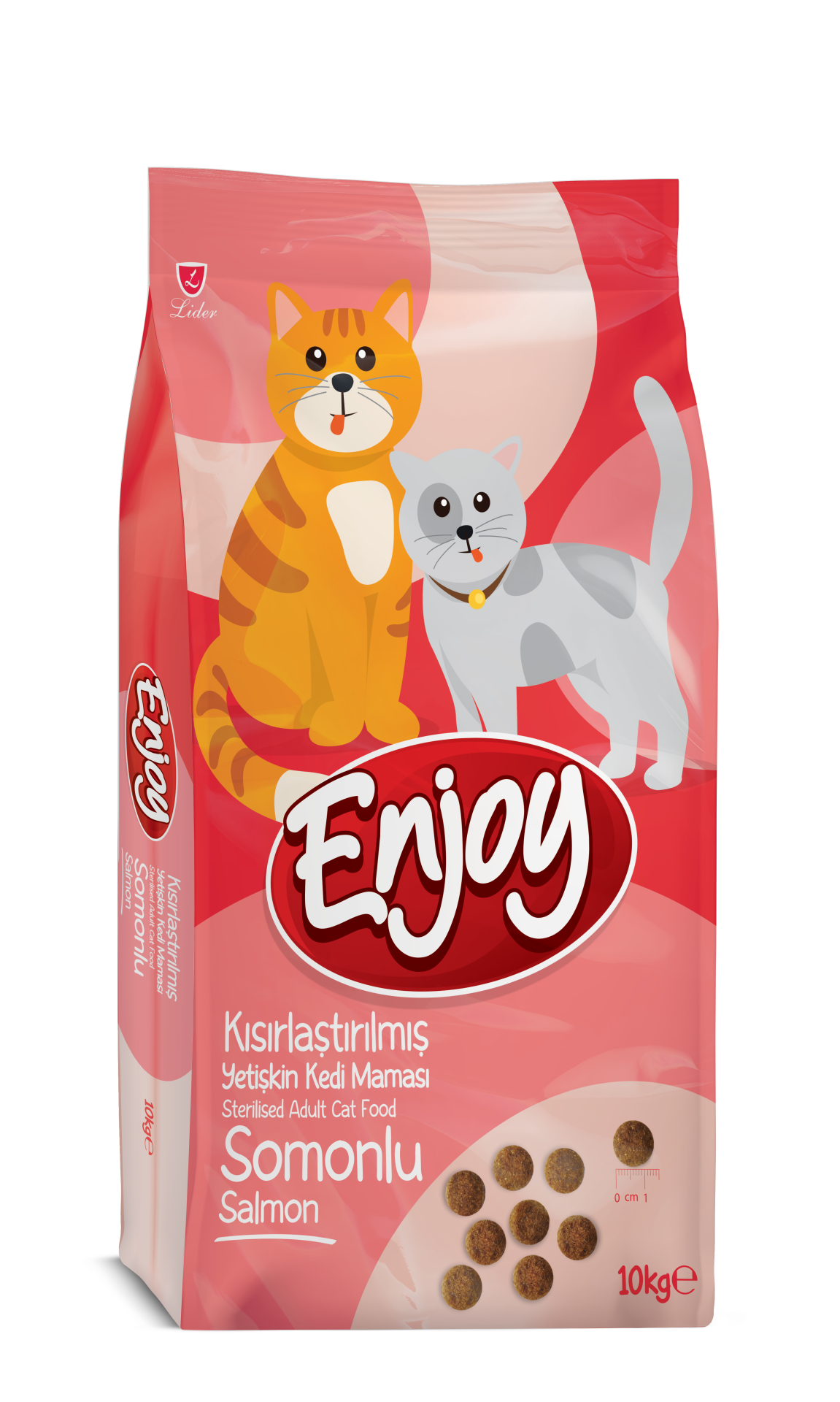 ENJOY KEDİ MAM STERİL SOMONLU 10 KG..(285)