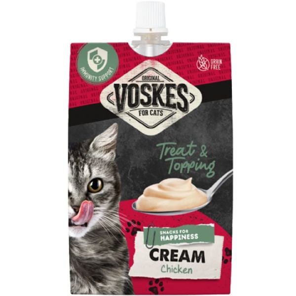 VOSKES CREAM KEDİ ÖDÜL TAVUKLU 90GR*15..(609)