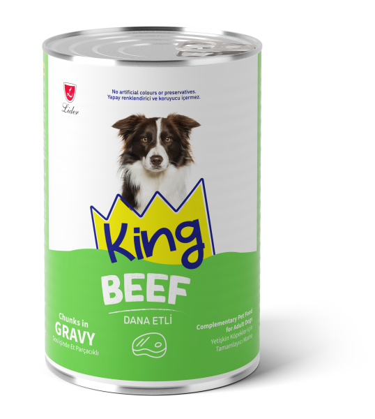 KİNG KÖP KONS DANA ETLİ GRAVY SOS 400GR*12..(679)
