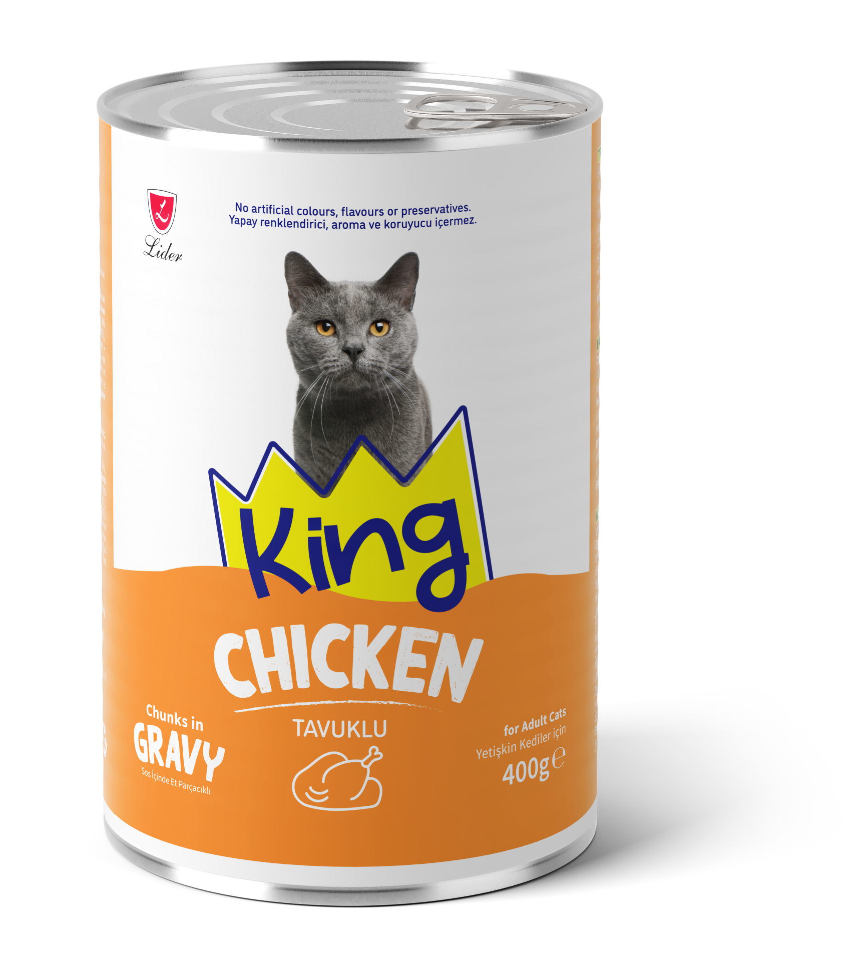KİNG KEDİ KONS TAVUKLU GRAVY SOS 400GR*12..(686)