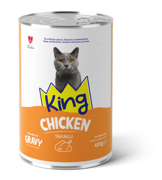 KİNG KEDİ KONS TAVUKLU GRAVY SOS 400GR*12..(686)