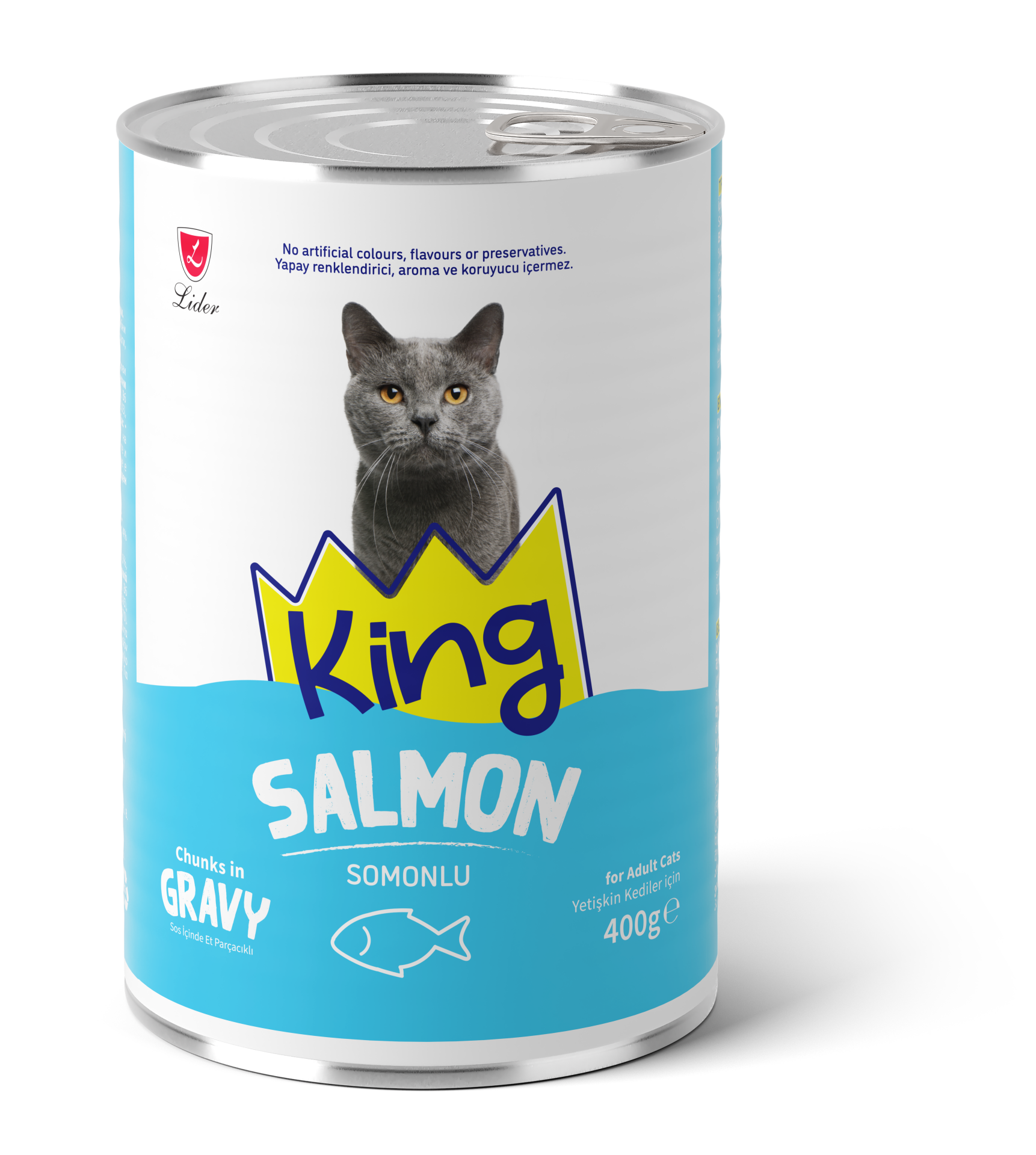 KİNG KEDİ KONS SOMONLU GRAVY SOS 400GR*12..(693)