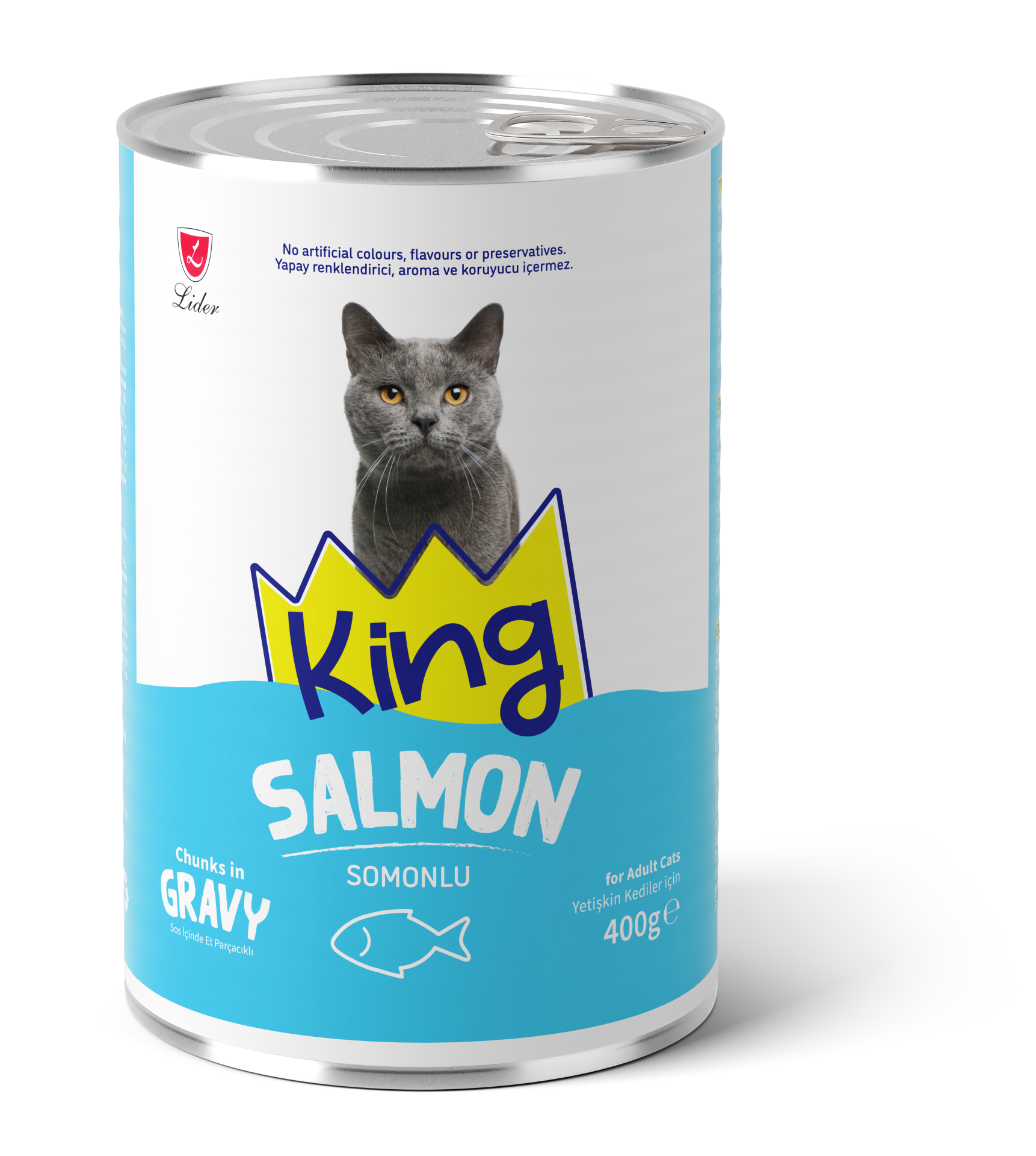 KİNG KEDİ KONS SOMONLU GRAVY SOS 400GR*12..(693)