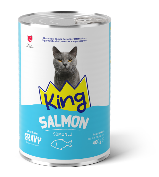 KİNG KEDİ KONS SOMONLU GRAVY SOS 400GR*12..(693)