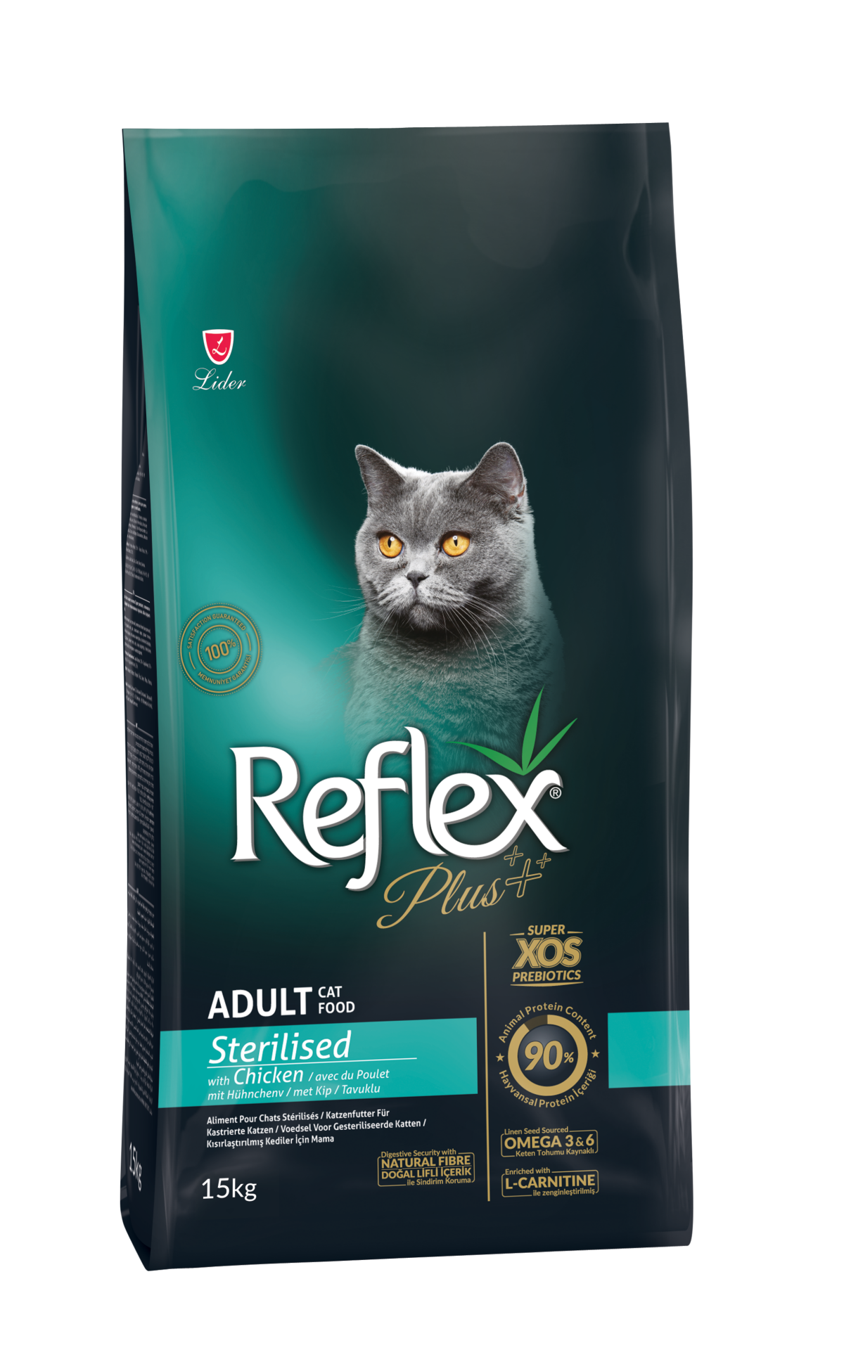 REF.PLUS KEDİ MAM STERİLİZED-TAVUK 15+1KG.(628)
