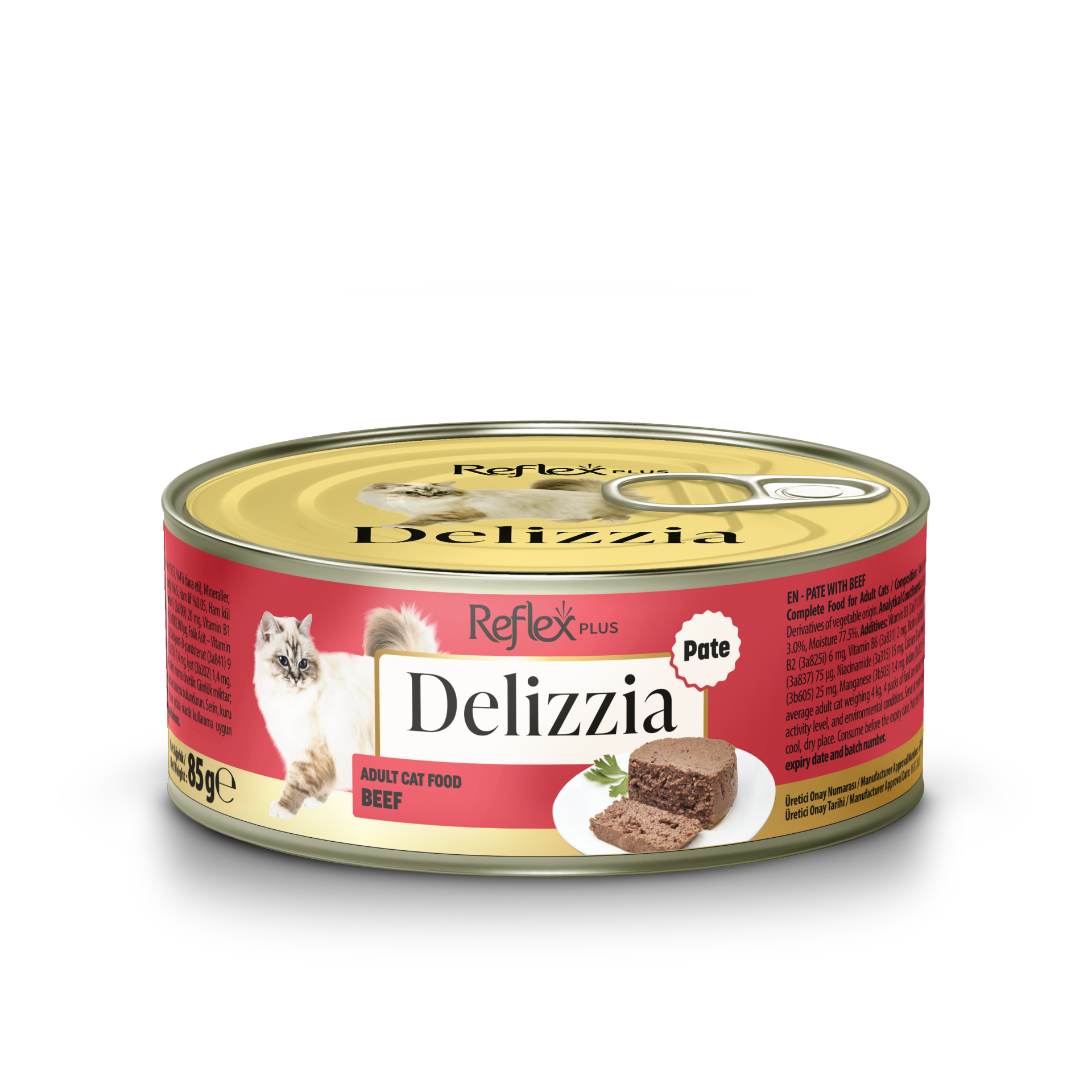 REFLEX DELİZZİA KEDİ KONS DANA ETLİ 85GR*12.(355)
