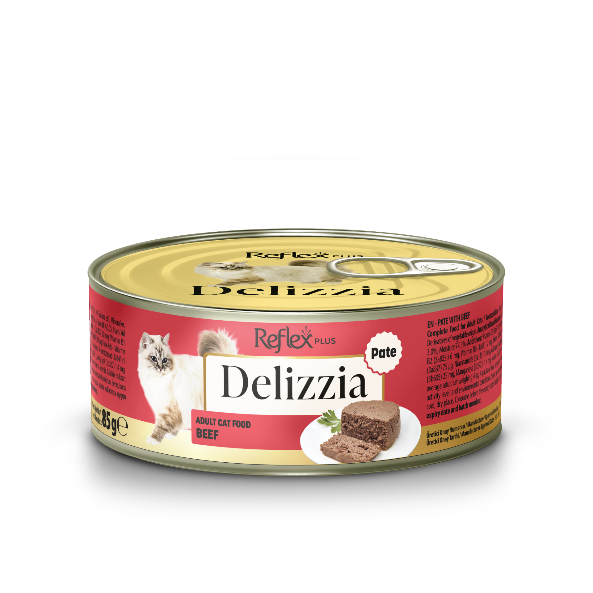 REFLEX DELİZZİA KEDİ KONS DANA ETLİ 85GR*12.(355)