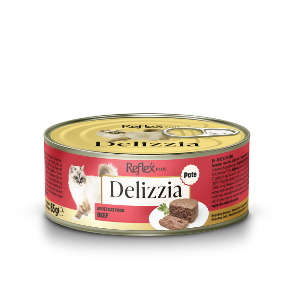 REFLEX DELİZZİA KEDİ KONS DANA ETLİ 85GR*12.(355)