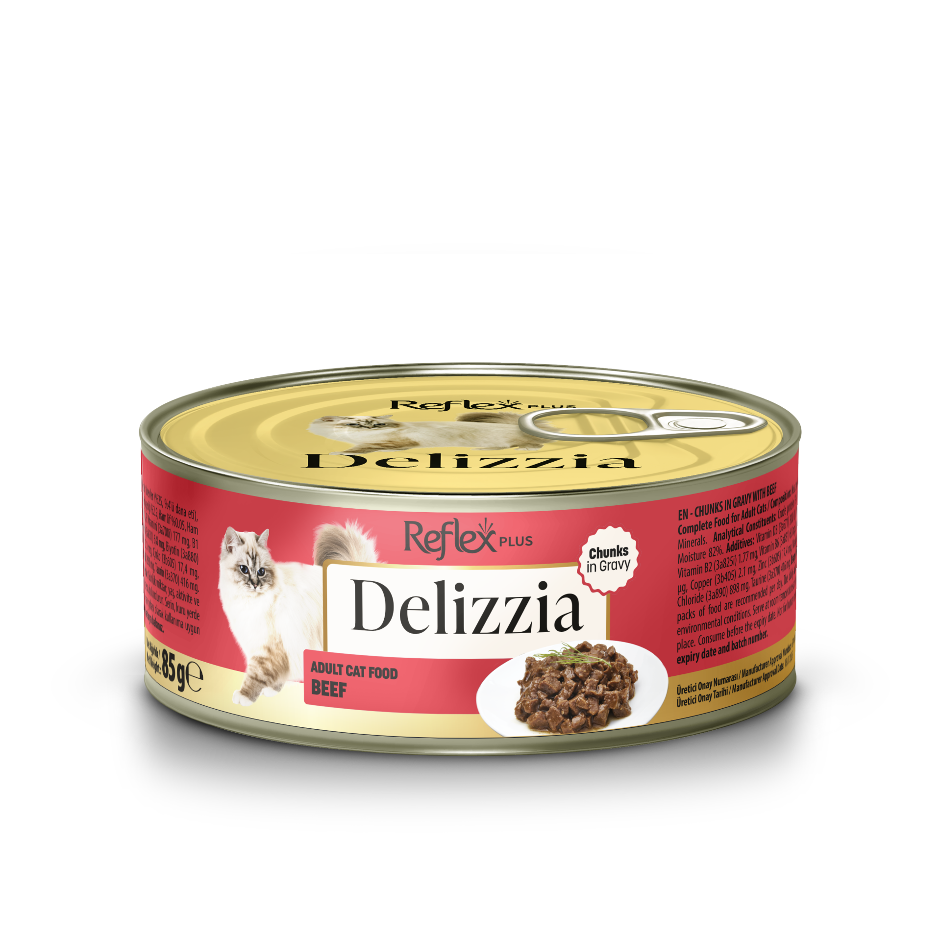 REFLEX.DELİZZİA KEDİ KON SOSLU DANA 85*12..(386)