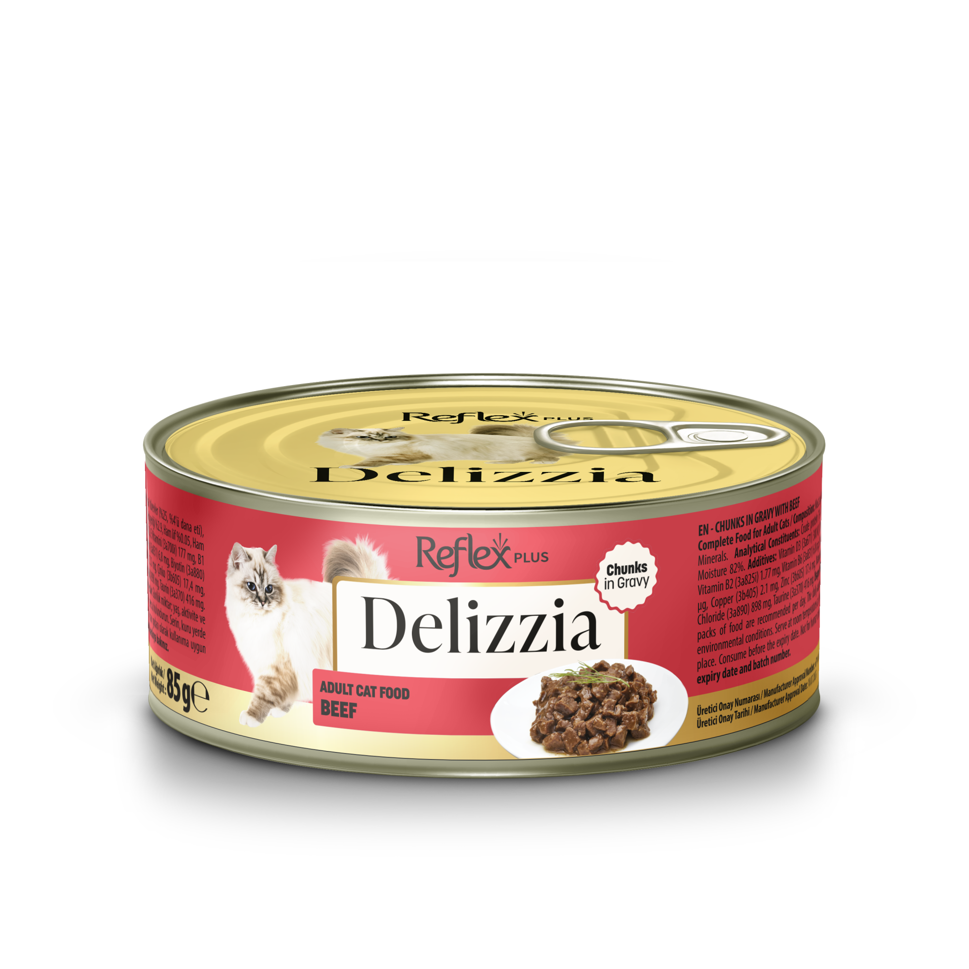 REFLEX.DELİZZİA KEDİ KON SOSLU DANA 85*12..(386)