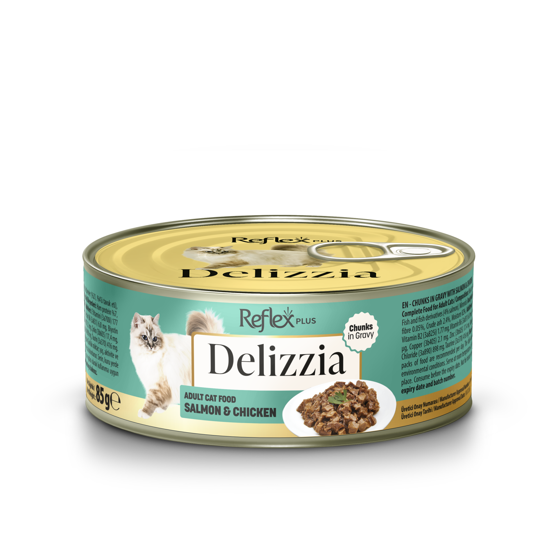 REFLEX DELİZZİA KEDİ KONS SOSLU SOM-TAV 85*12(393)