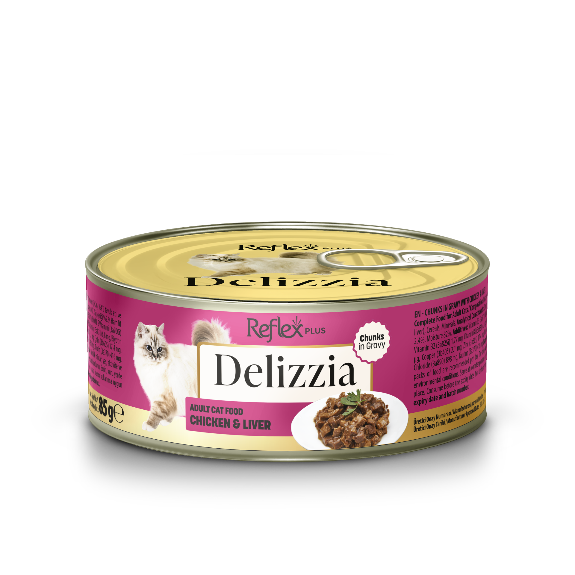 REFLEX DELİZZİA KEDİ KONS TAVUK-CİĞER 85GR*12(409)