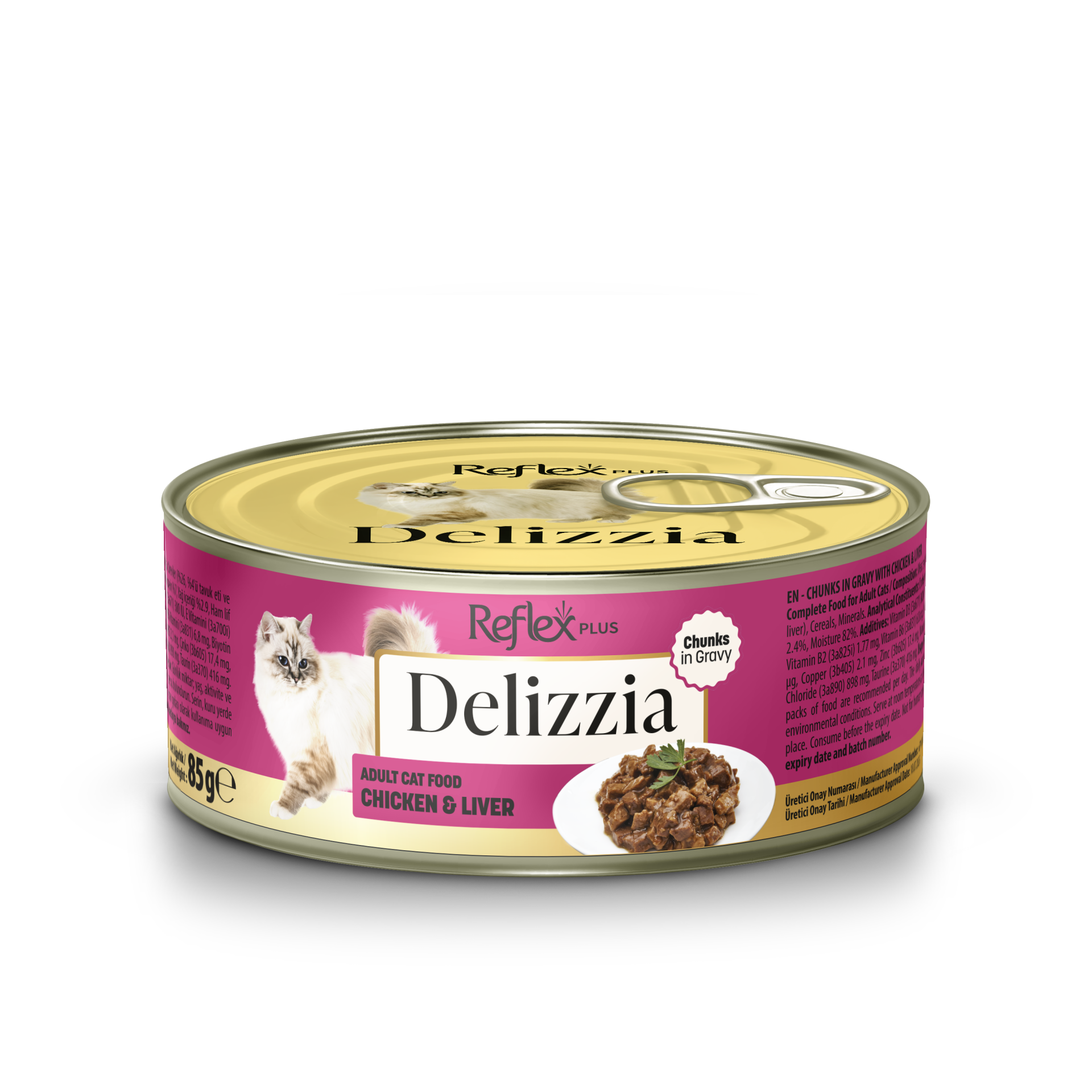 REFLEX DELİZZİA KEDİ KONS TAVUK-CİĞER 85GR*12(409)