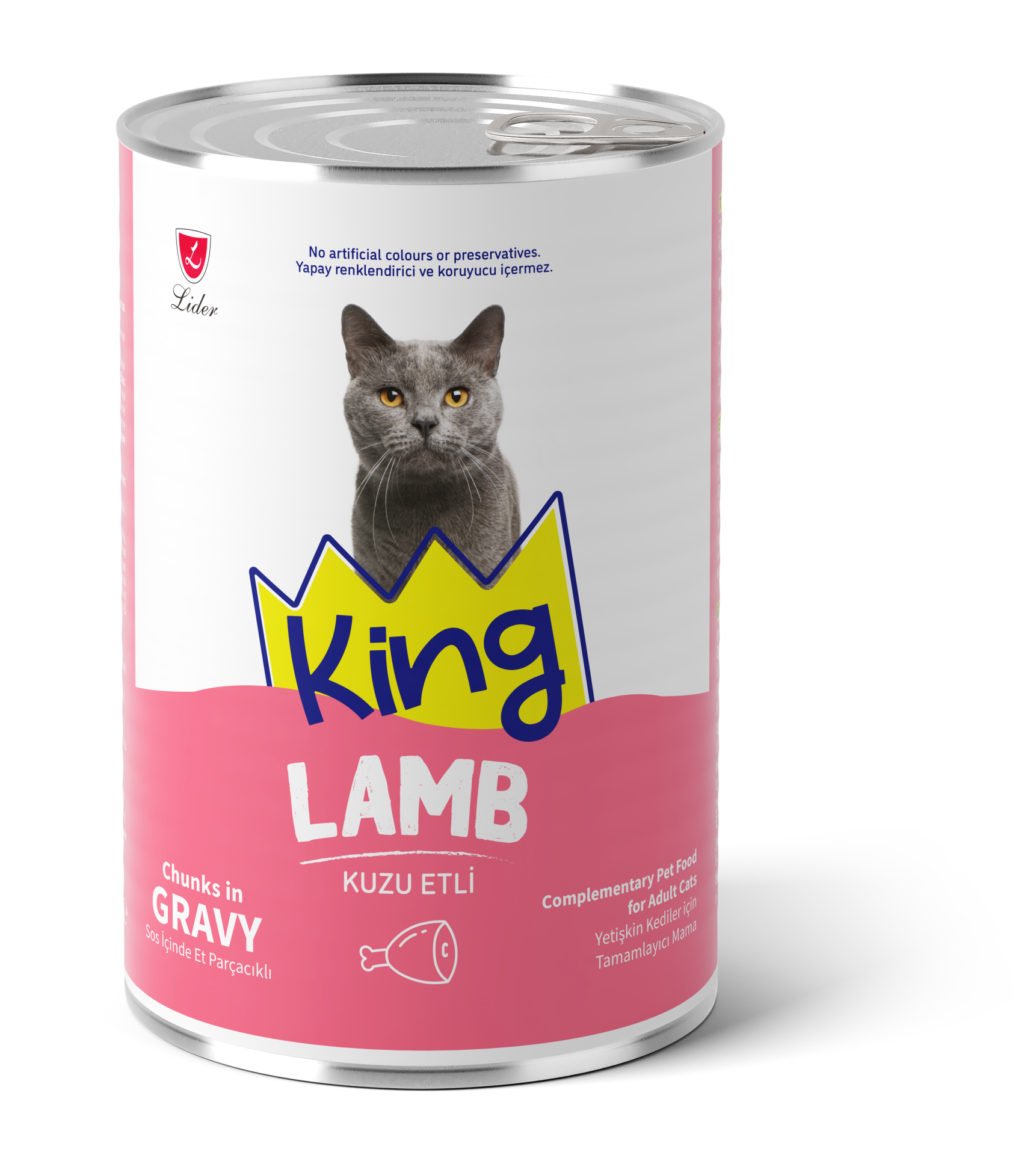 KİNG KEDİ KONS KUZU GRAVY SOS 400GR*12(884)