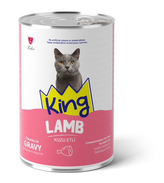 KİNG KEDİ KONS KUZU GRAVY SOS 400GR*12(884)