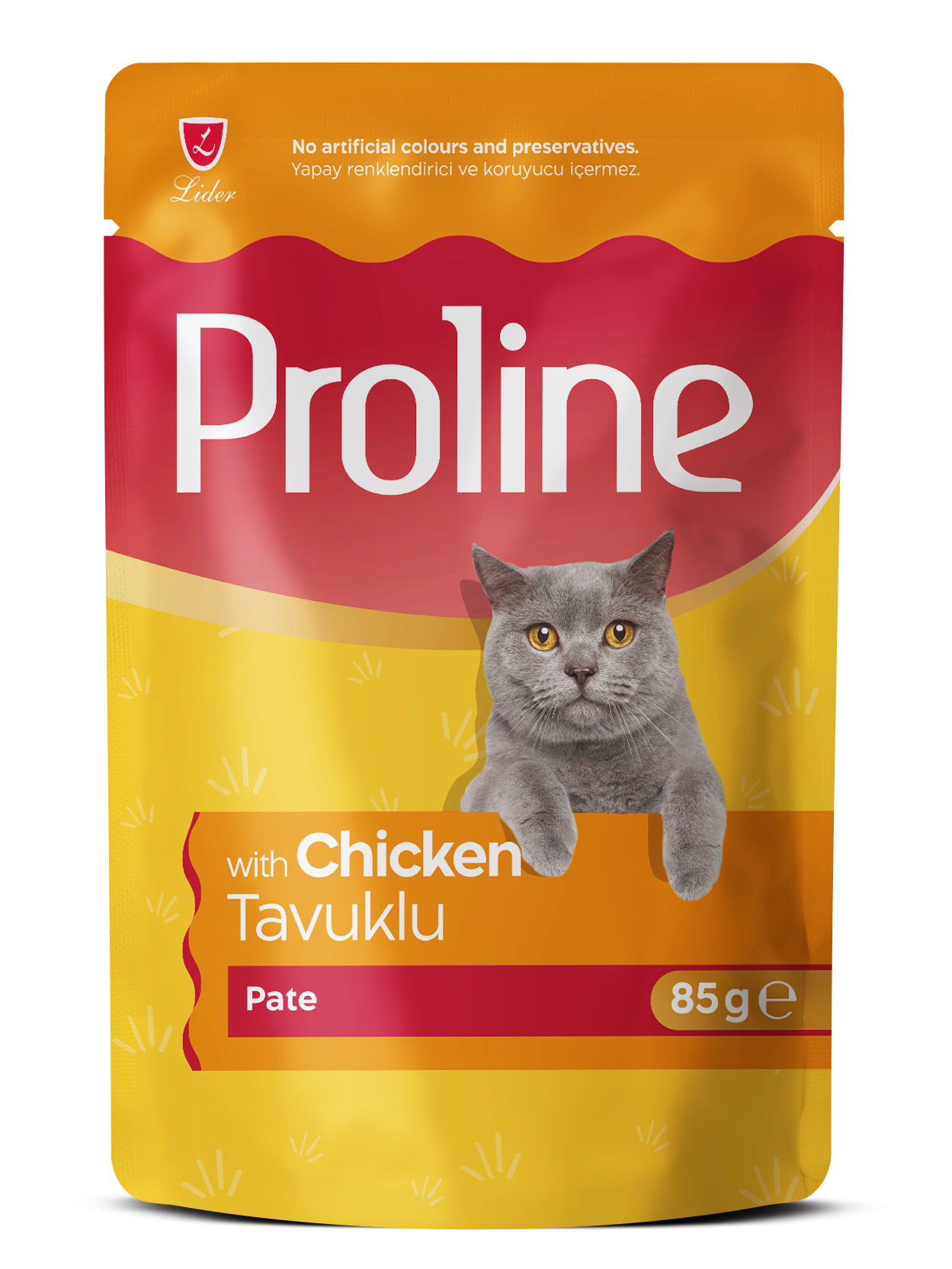 PROLİNE KEDİ POUCH TAVUKLU PATE 85GR*22.(268)