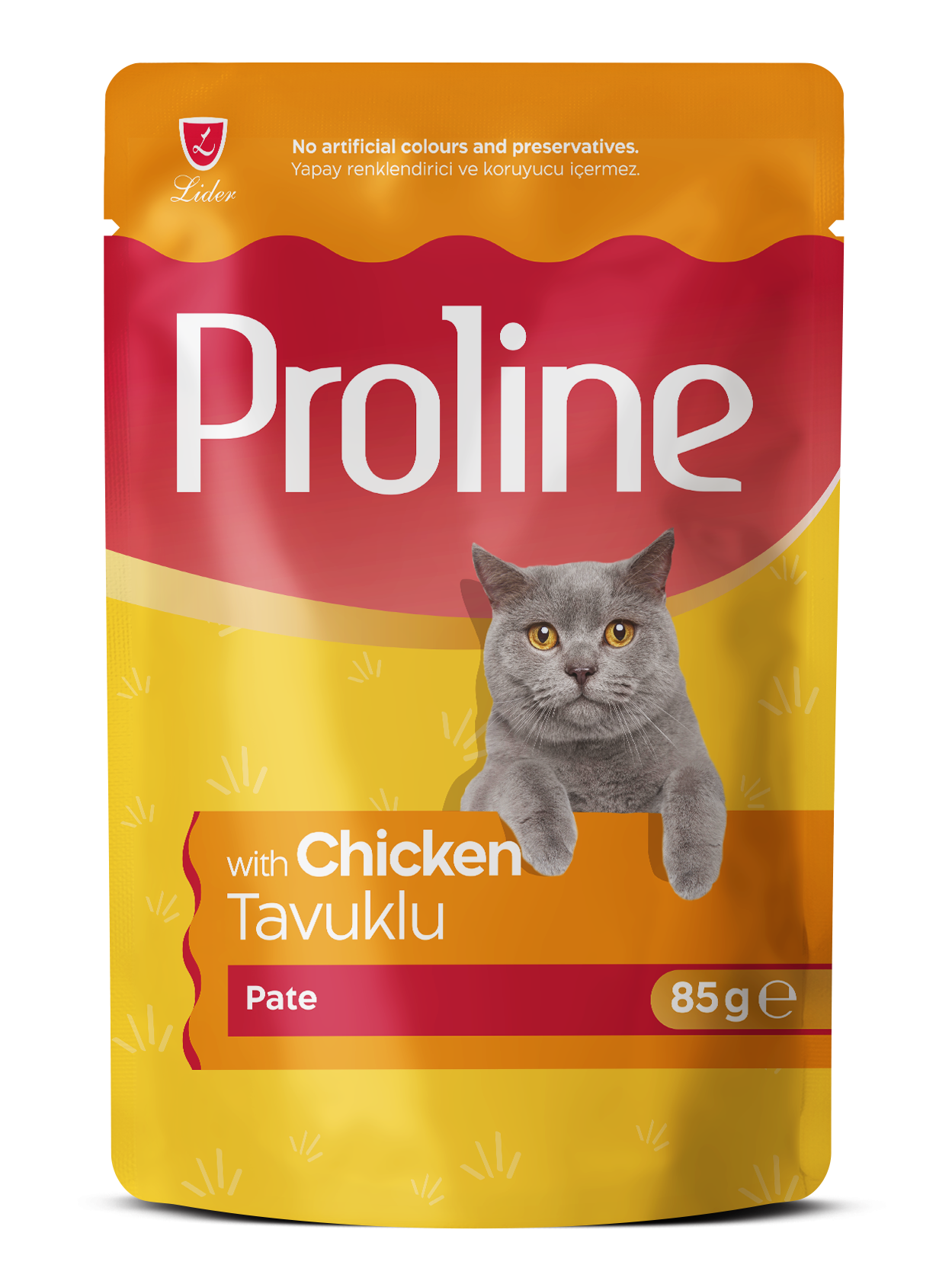 PROLİNE KEDİ POUCH TAVUKLU PATE 85GR*22.(268)