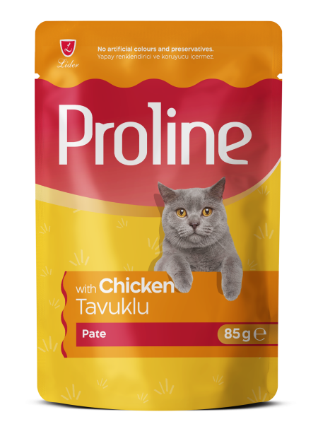 PROLİNE KEDİ POUCH TAVUKLU PATE 85GR*22.(268)