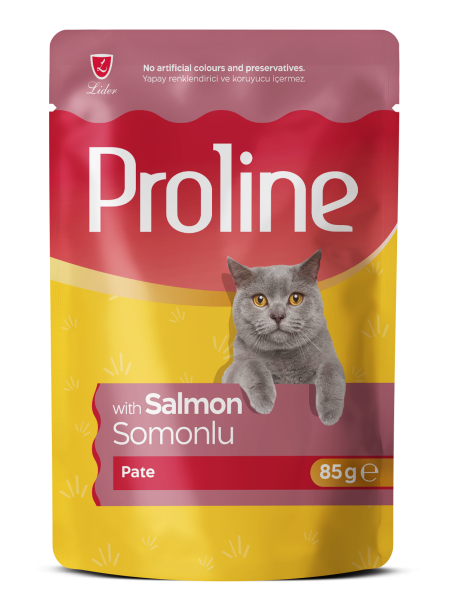 PROLİNE KEDİ POUCH SOMONLU PATE 85GR*22.(275)