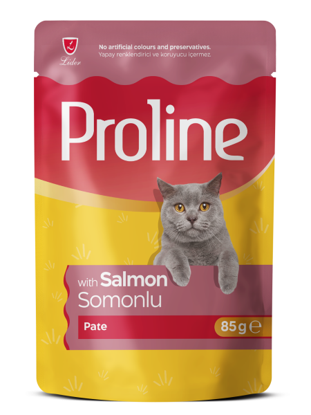 PROLİNE KEDİ POUCH SOMONLU PATE 85GR*22.(275)
