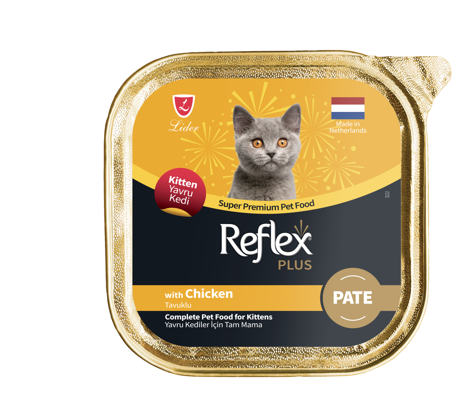REF.PLUS KEDİ ALM YAVRU TAVUK PATE 85GR*16(865)(M)