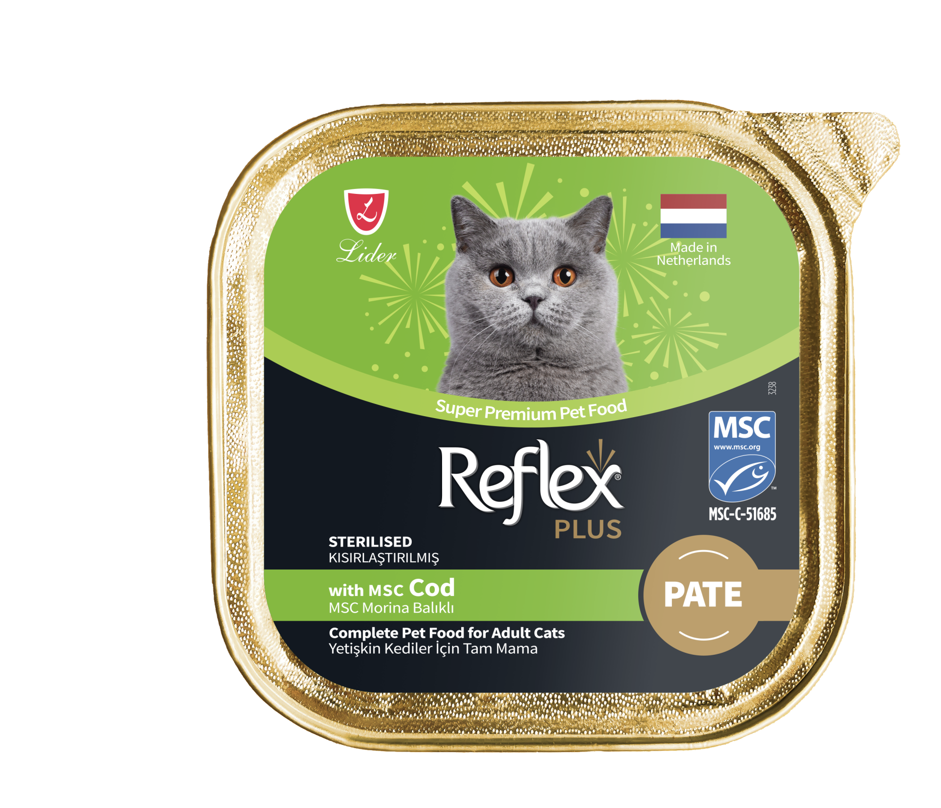 REF.PLUS KEDİ ALM STERİL-MORİNA PATE 85GR*16.(206)