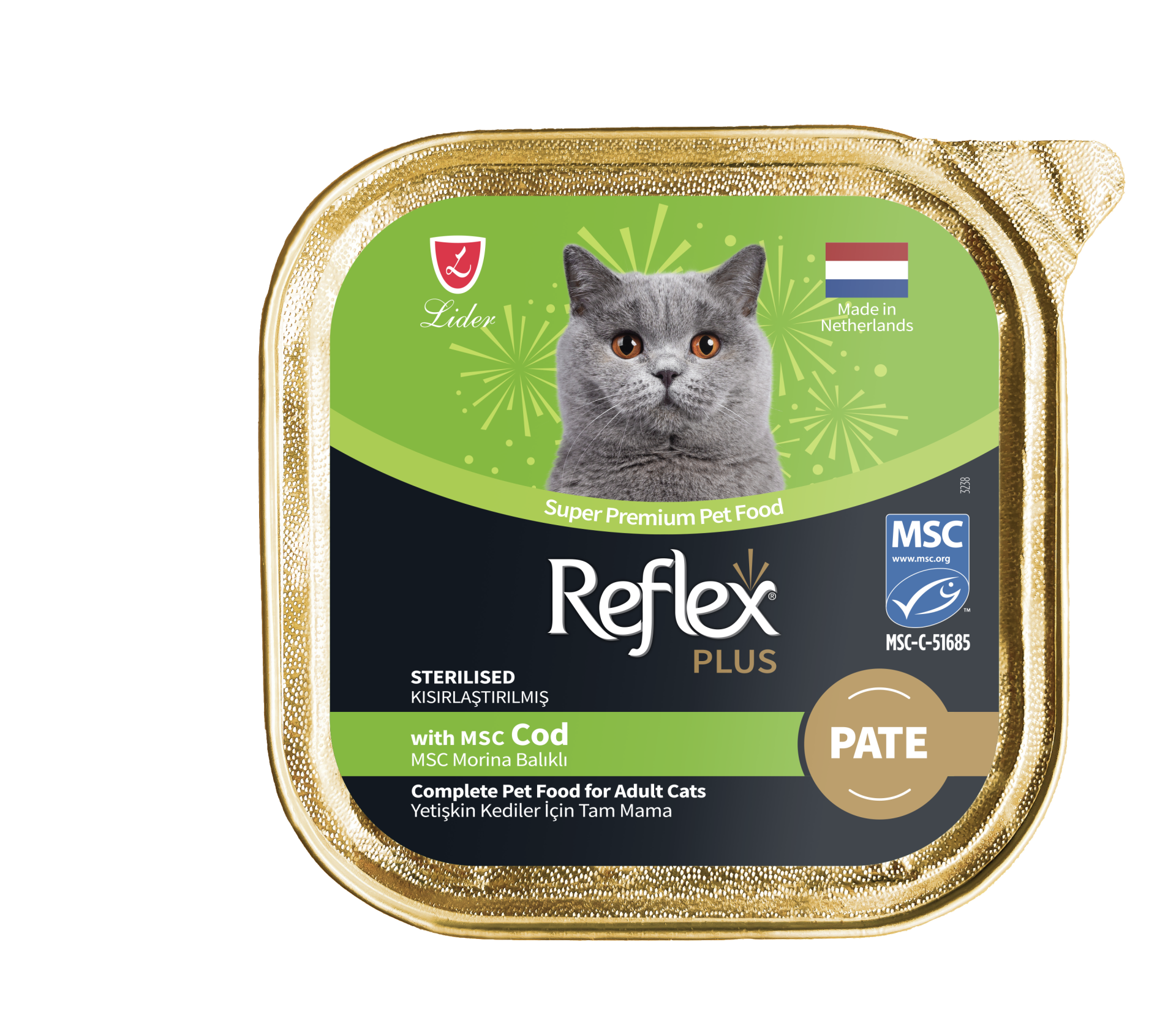 REF.PLUS KEDİ ALM STERİL-MORİNA PATE 85GR*16.(206)