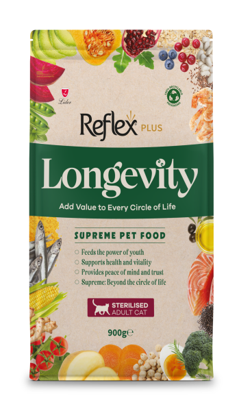 REF PLUS LONGEVITY STERİL KEDİ MAM 900 GR*18.(577)