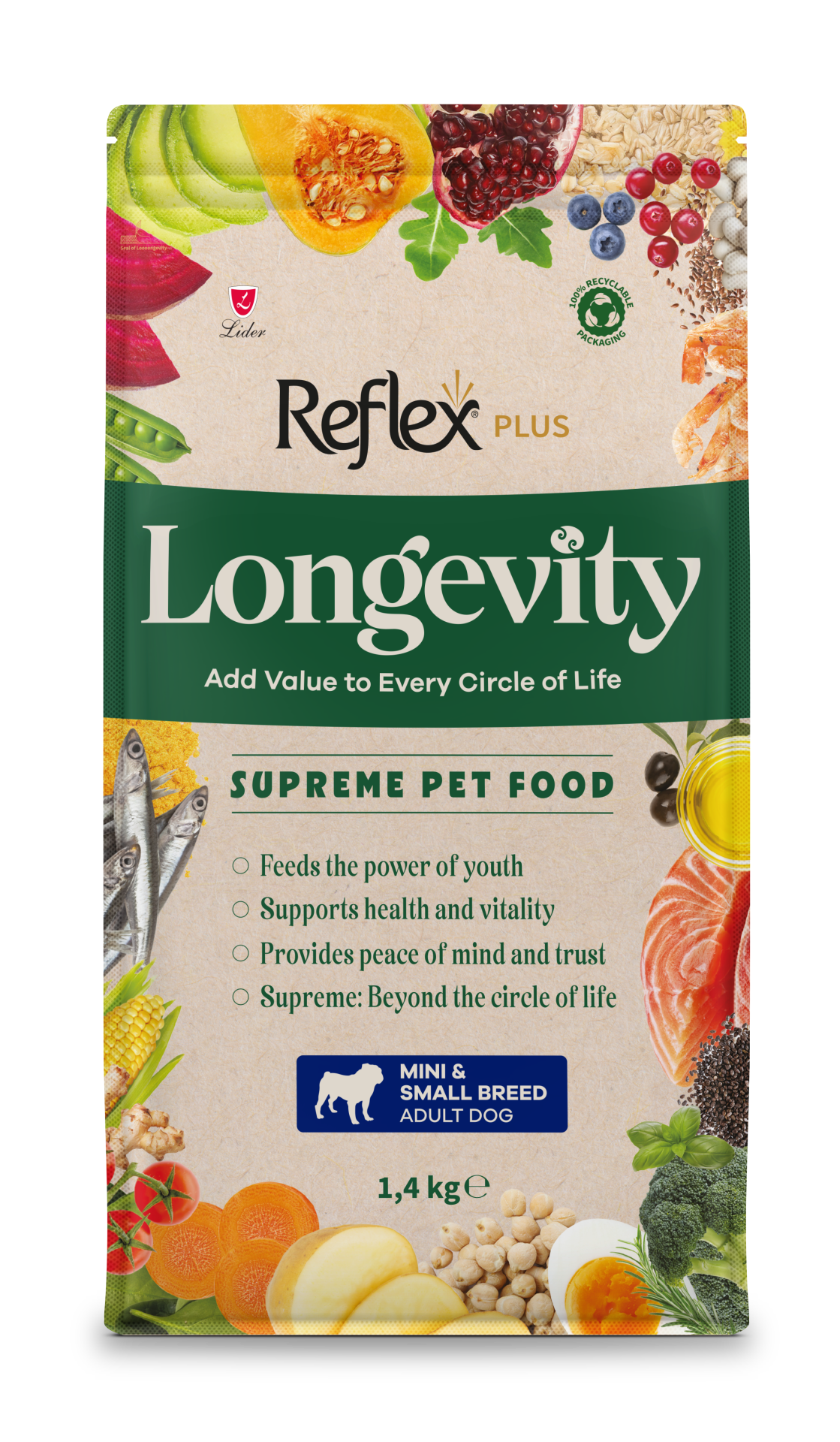 REF PLUS LONGEVITY XS-S YET KÖP MAM 1.4 KG*12(614)