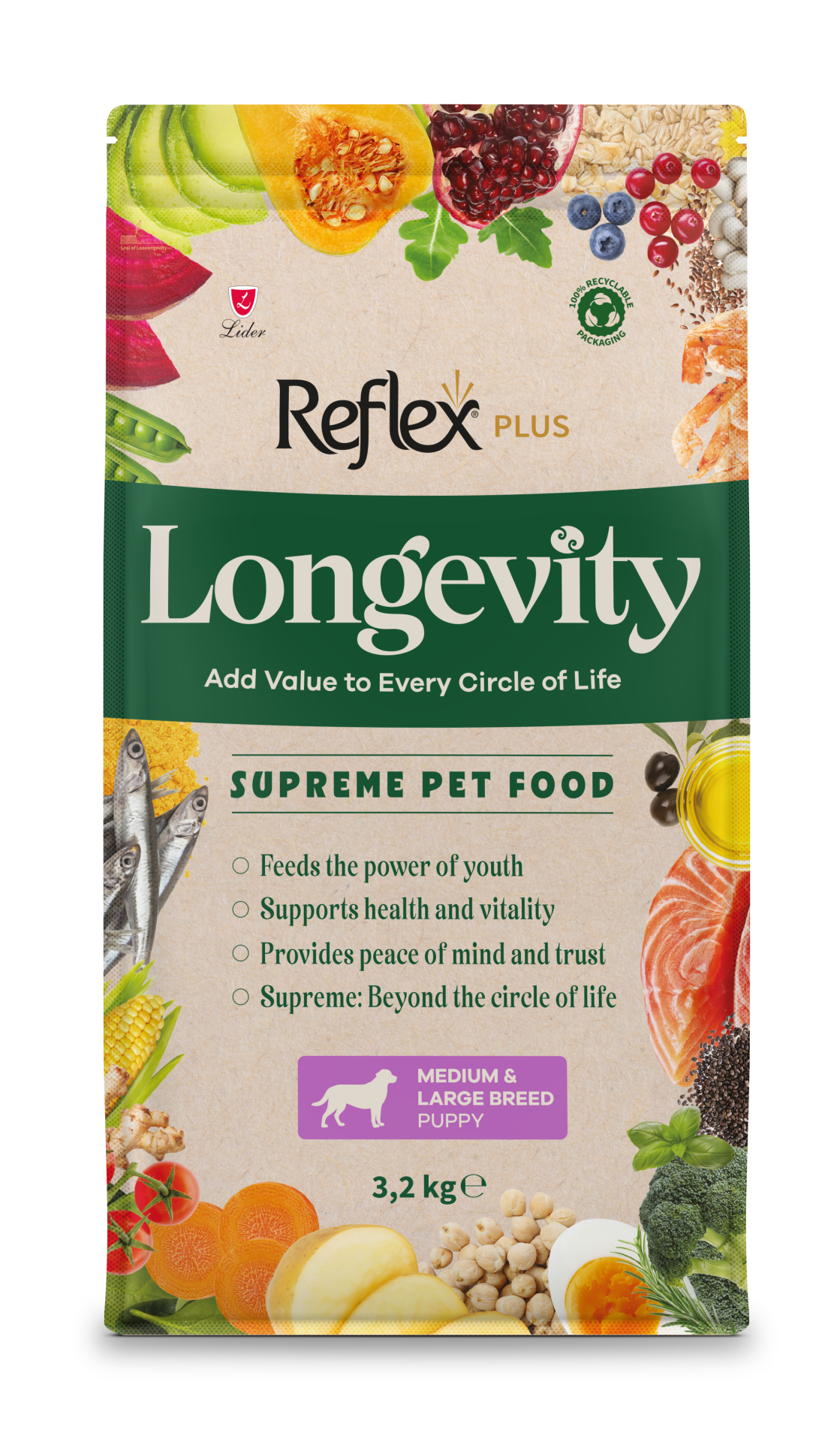 REF PLUS LONGEVITY M-L YAV KÖP MAM 3.2 KG*6..(621)