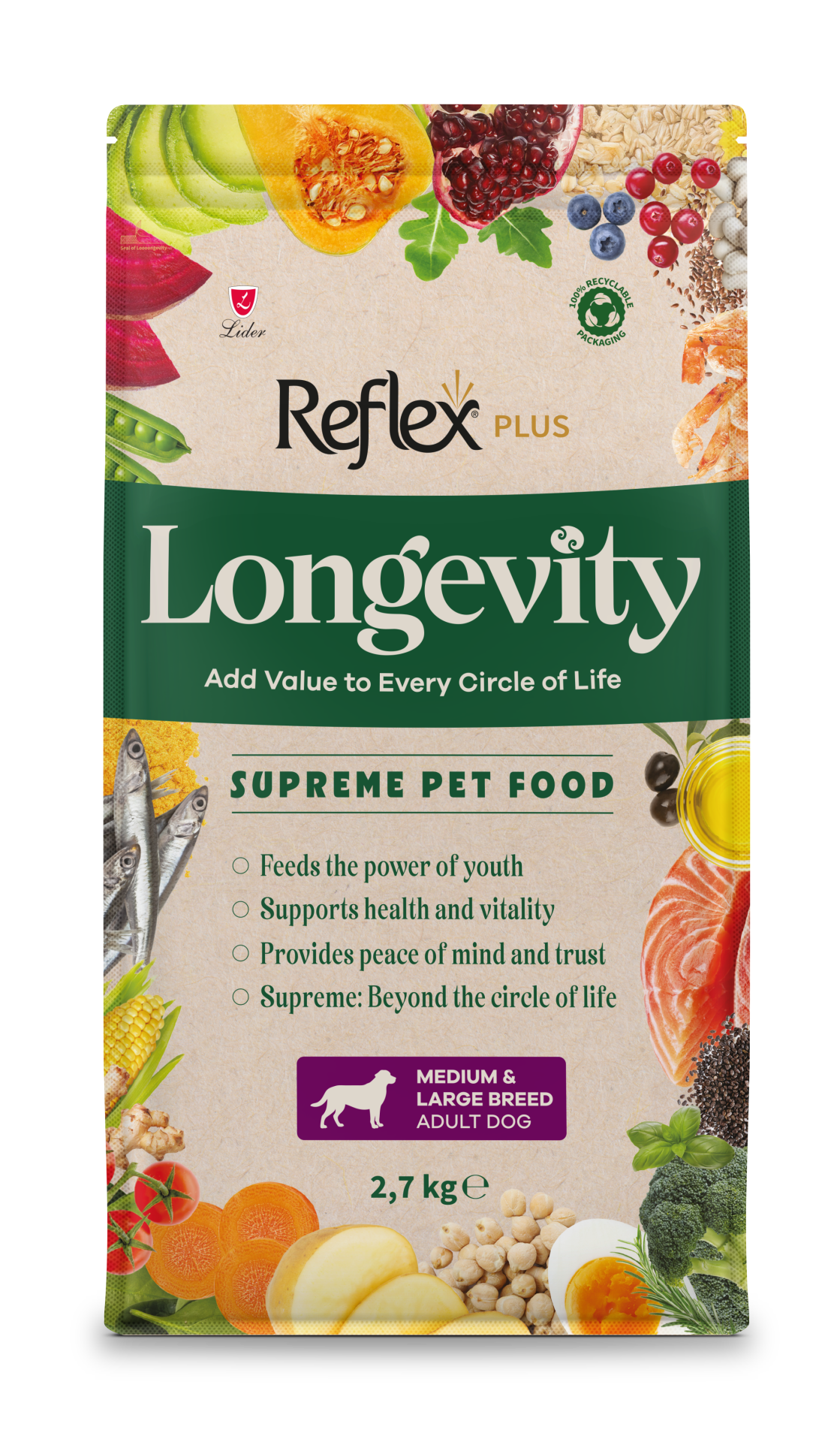 REF PLUS LONGEVITY M-L YET KÖP MAM 2.7 KG*8..(638)