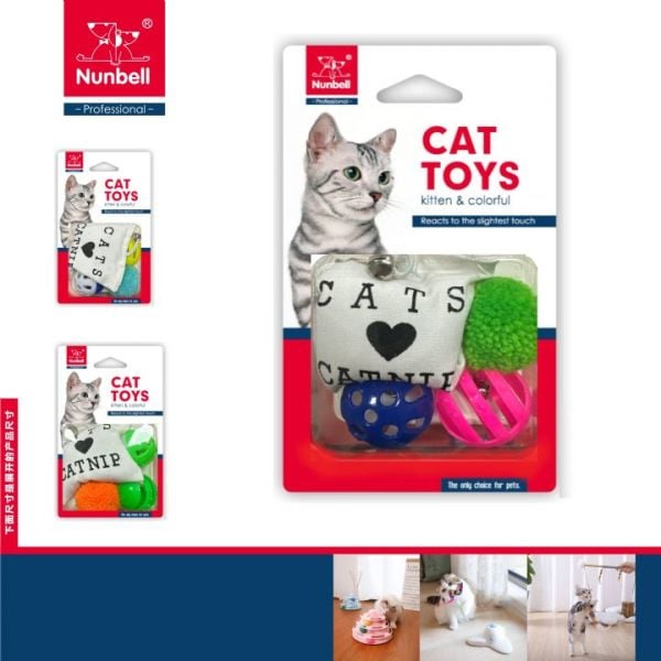 NUNBELL KEDİ OYUNCAĞI 4 PARÇA..(704)