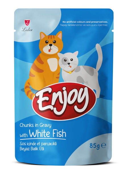 ENJOY KEDİ POUCH BALIKLI 85GR*22...(624)
