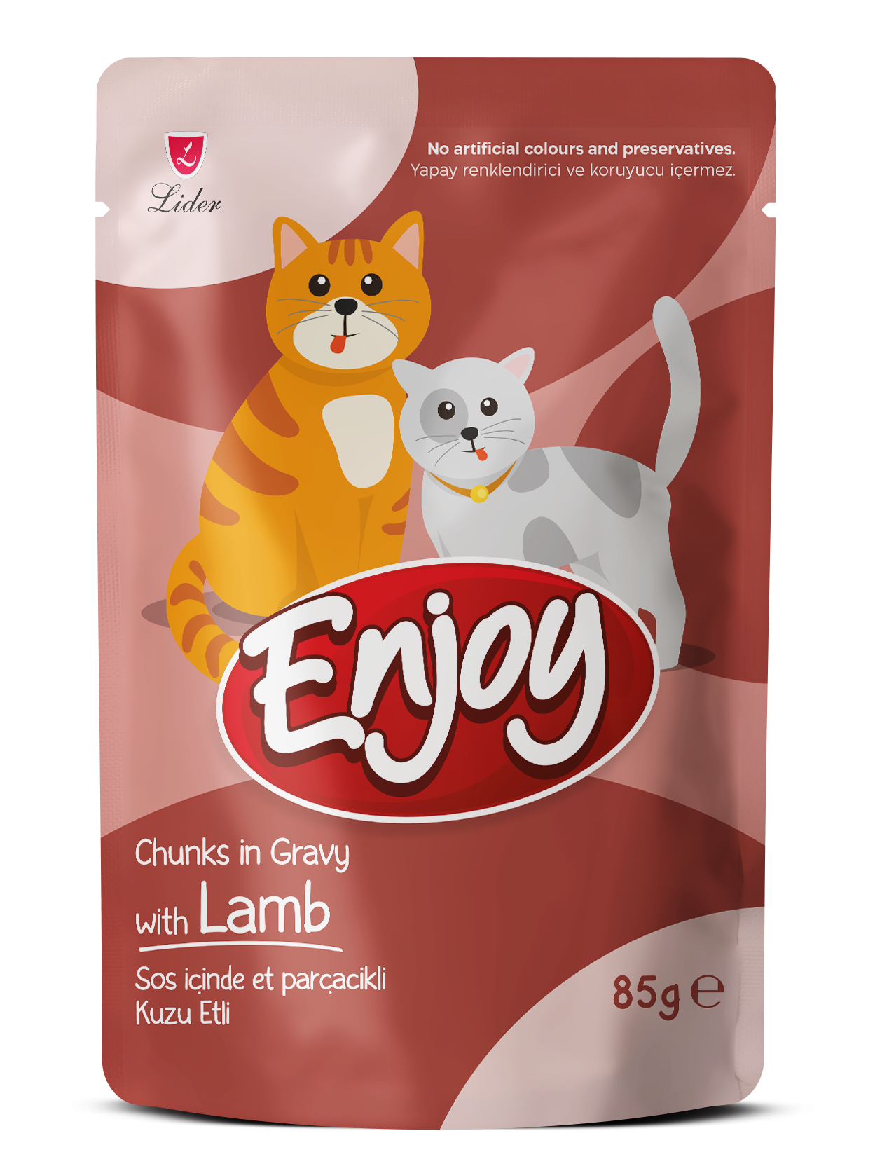 ENJOY KEDİ POUCH KUZU ETLİ 85GR*22...(631)