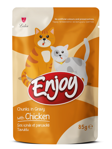 ENJOY KEDİ POUCH TAVUKLU 85GR*22...(648)
