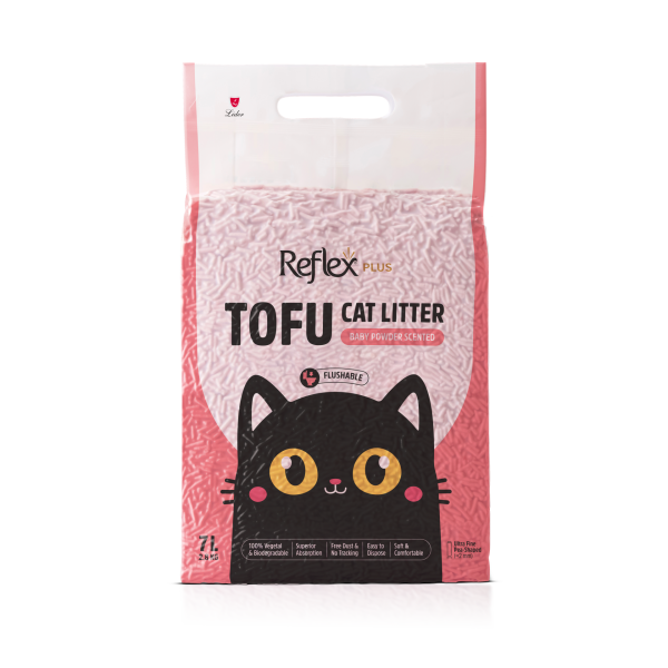 REF PLUS TOFU KEDİ KUMU  BABY POWDER 7 LT..(119)