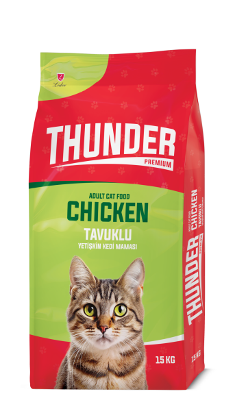THUNDER KEDİ MAMASI TAVUK 15KG..(250)