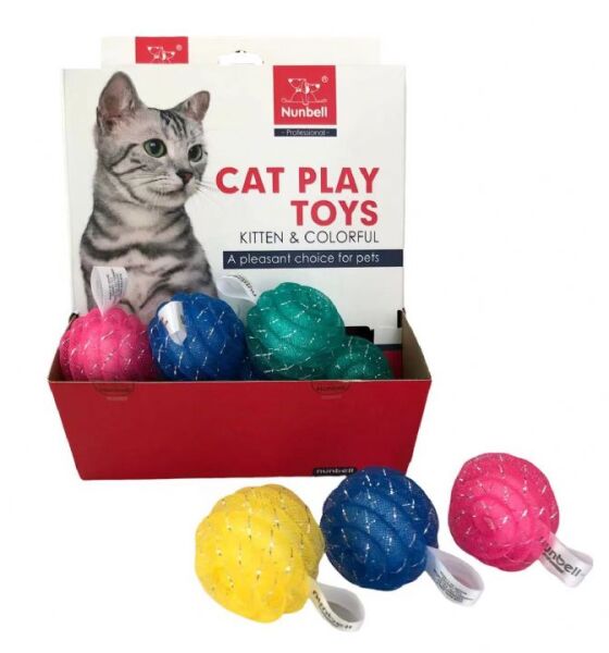 NUNBELL KEDİ OYUNCAĞI HIŞIRTILI TOP 24LÜ...(036)