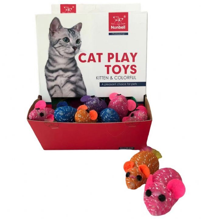 NUNBELL KEDİ OYUNCAĞI SİMLİ FARE 48Lİ..(043)