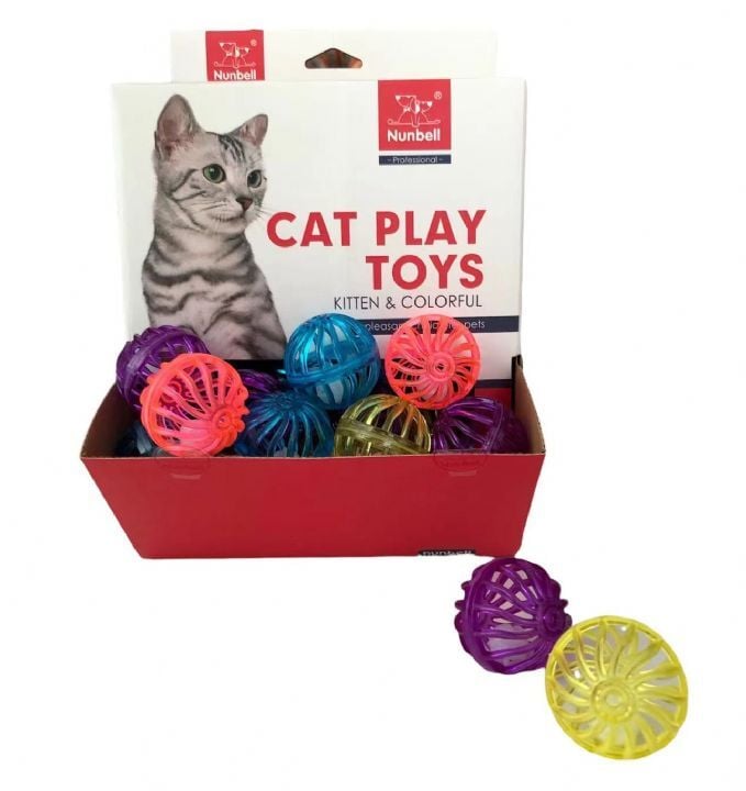 NUNBELL KEDİ OYUNCAĞI RENKLİ TOP 48Lİ..(128)