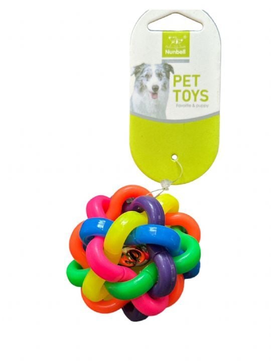 NUNBELL KÖPEK OYUNCAK ZİLLİ ÖRGÜ OYUN TOPU...(260)