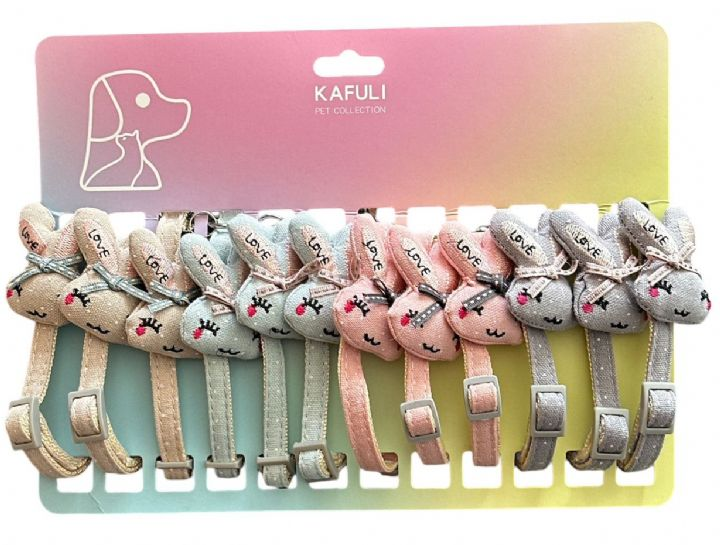 KAFULİ KEDİ BOYUN TASMASI FİGÜRLÜ 12Lİ SET...(559)