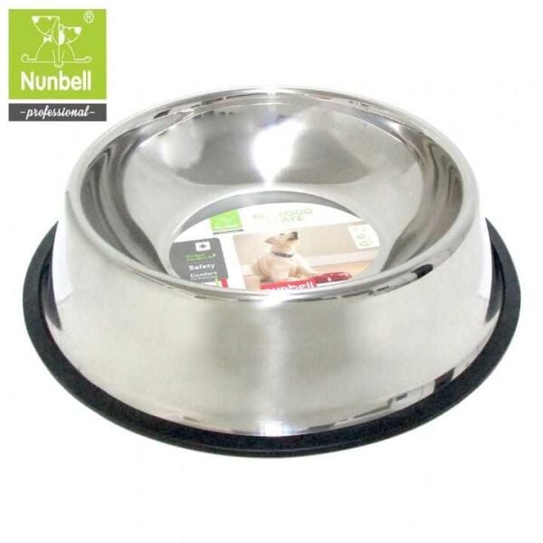 NUNBELL ÇELİK MAMA KABI OVAL 34CM..(926)