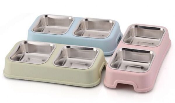 NUNBELL MELAMİN ÇELİK MAMA KABI 2Lİ..(414)