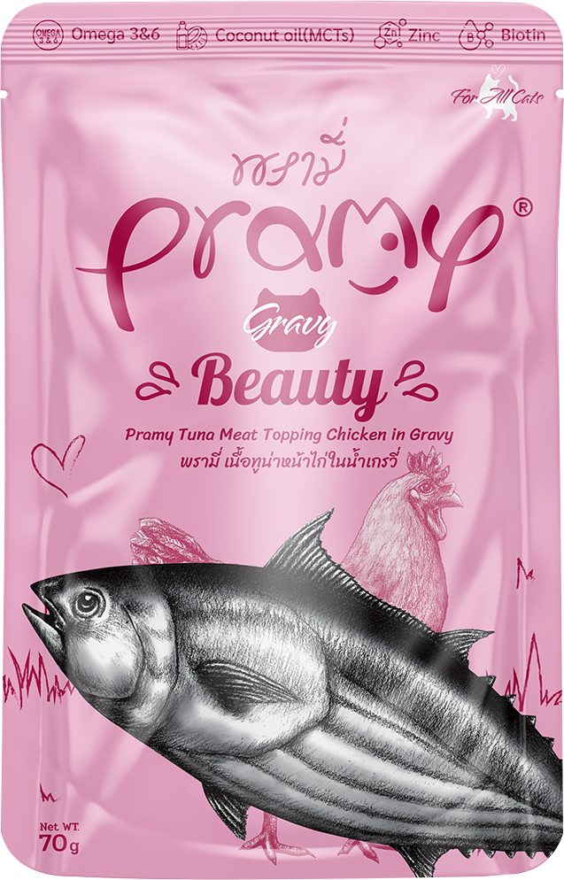 PRAMY KEDİ MAMA TON BALIK-TAVUKLU 12*70GR..(430)