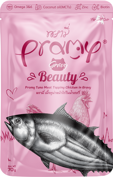 PRAMY KEDİ MAMA TON BALIK-TAVUKLU 12*70GR..(430)